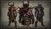 Концепт-арт легендарной экипировки варвара в Diablo 4